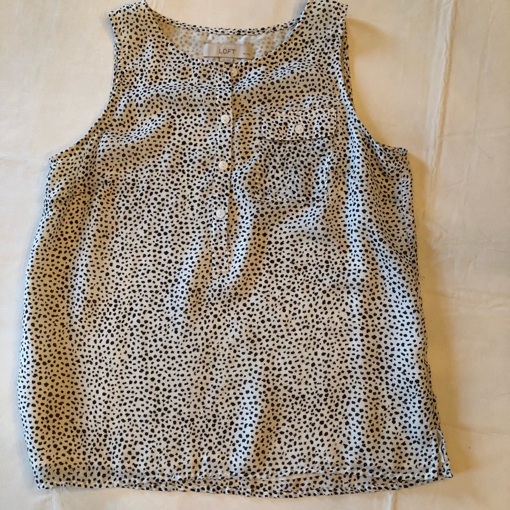 Loft animal print shell